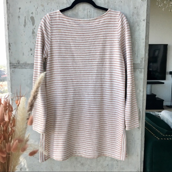 J. Jill Crew Neck Striped Cotton Long Sleeve Top S - Picture 3 of 4